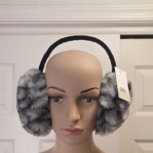 BP Black and Gray Faux Fur Earmuffs